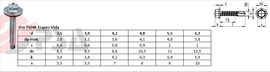 Dın 7504K Trapez Vida
