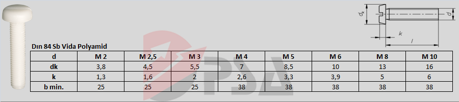 Dın 84 Sb Vida Polyamid