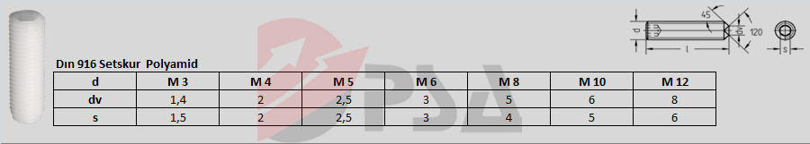 Dın 916 Setskur Polyamid